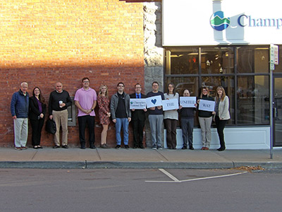 Group of People Holding I LOVE THE UNITED WAY signs